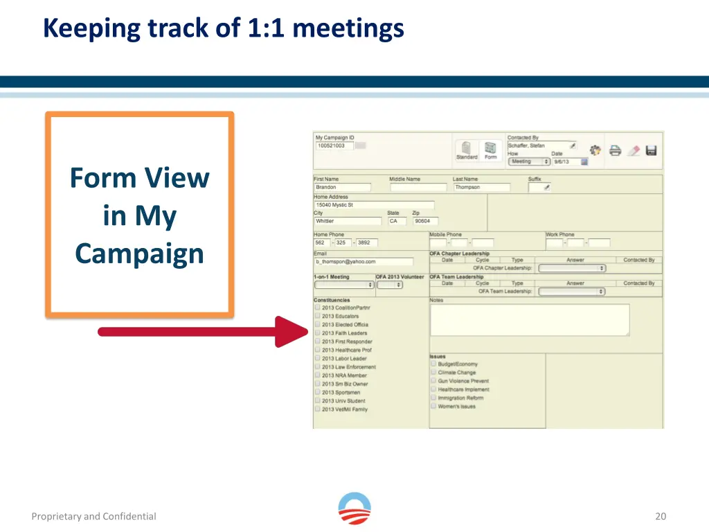 keeping track of 1 1 meetings