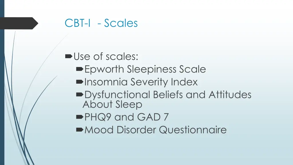 cbt i scales