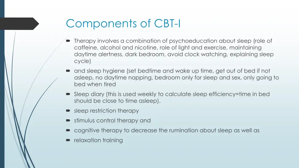 components of cbt i