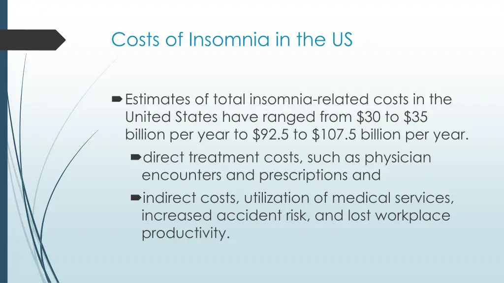 costs of insomnia in the us