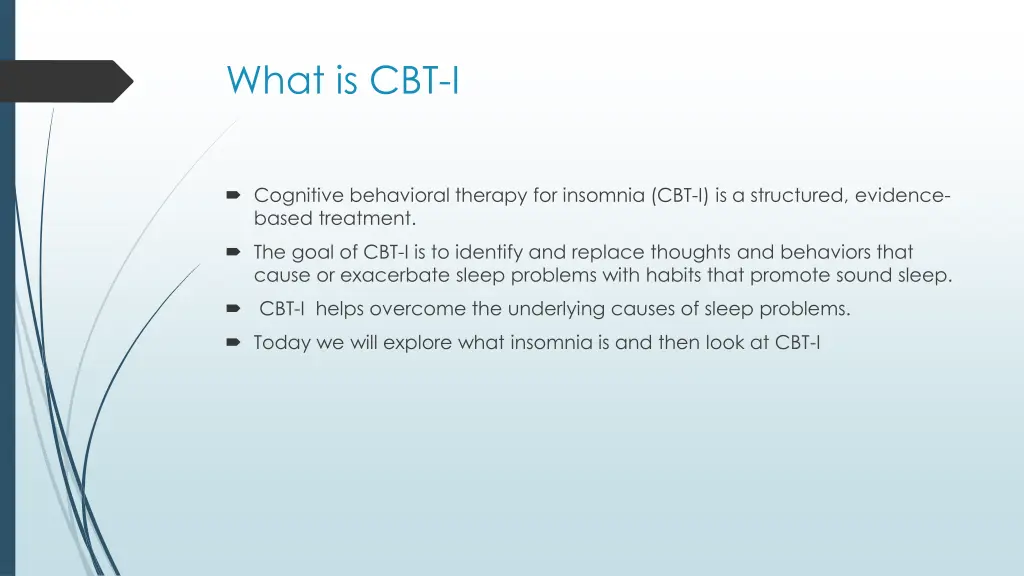 what is cbt i