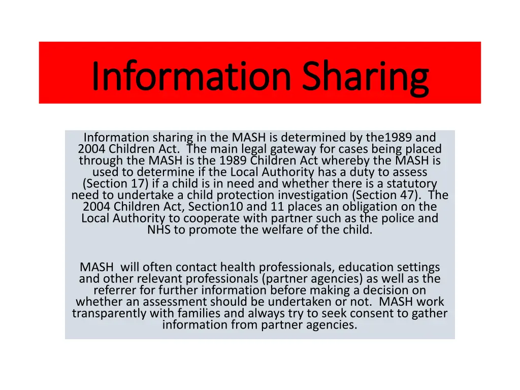 information sharing information sharing