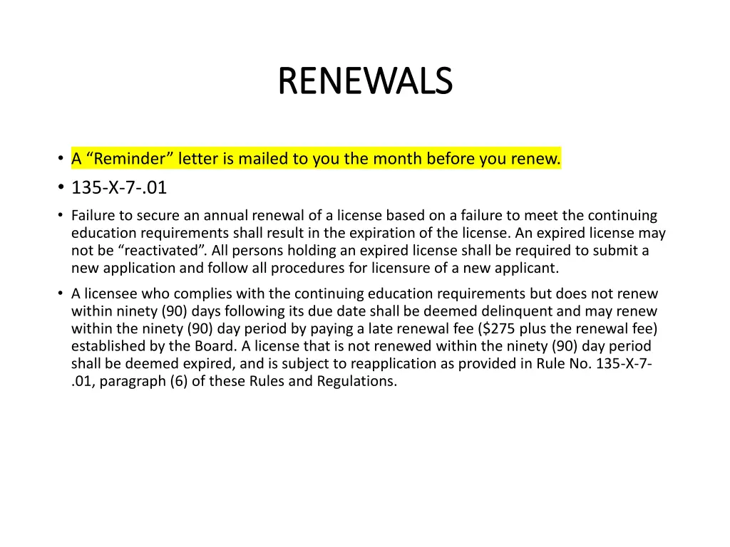 renewals renewals