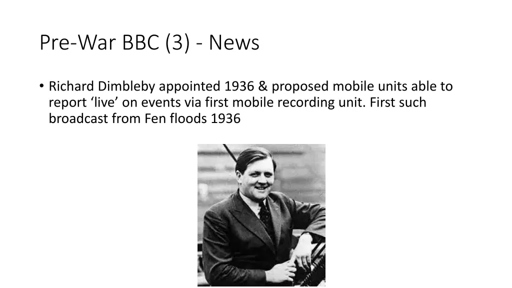 pre war bbc 3 news