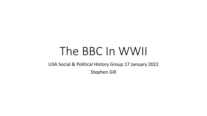 the bbc in wwii