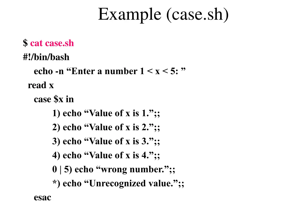 example case sh