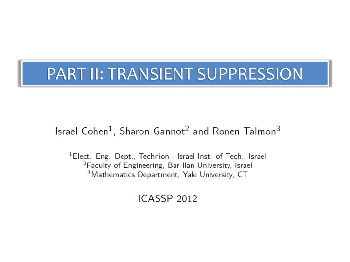 part ii transient suppression