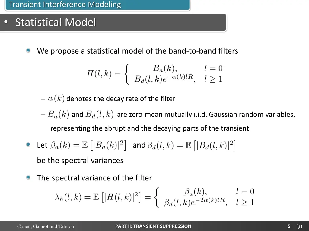 transient interference modeling