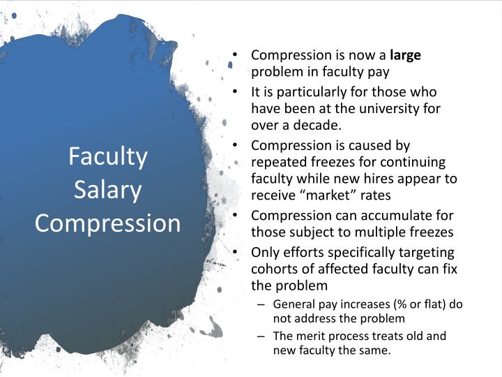 compression is now a large problem in faculty