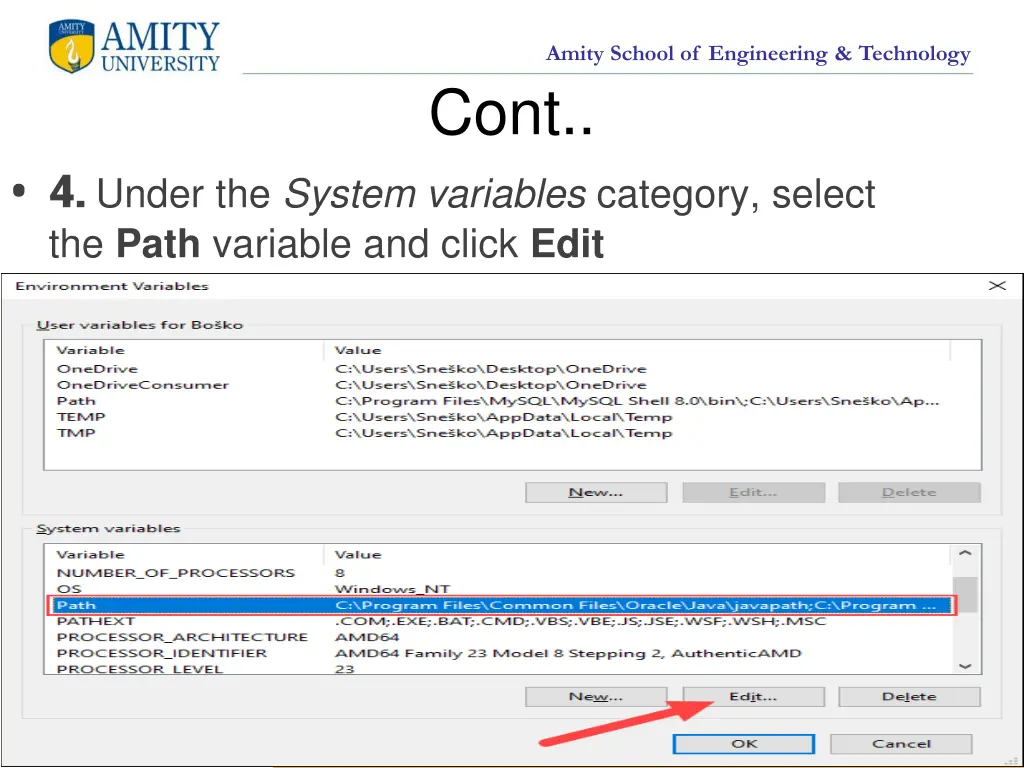 amity school of engineering technology cont 4