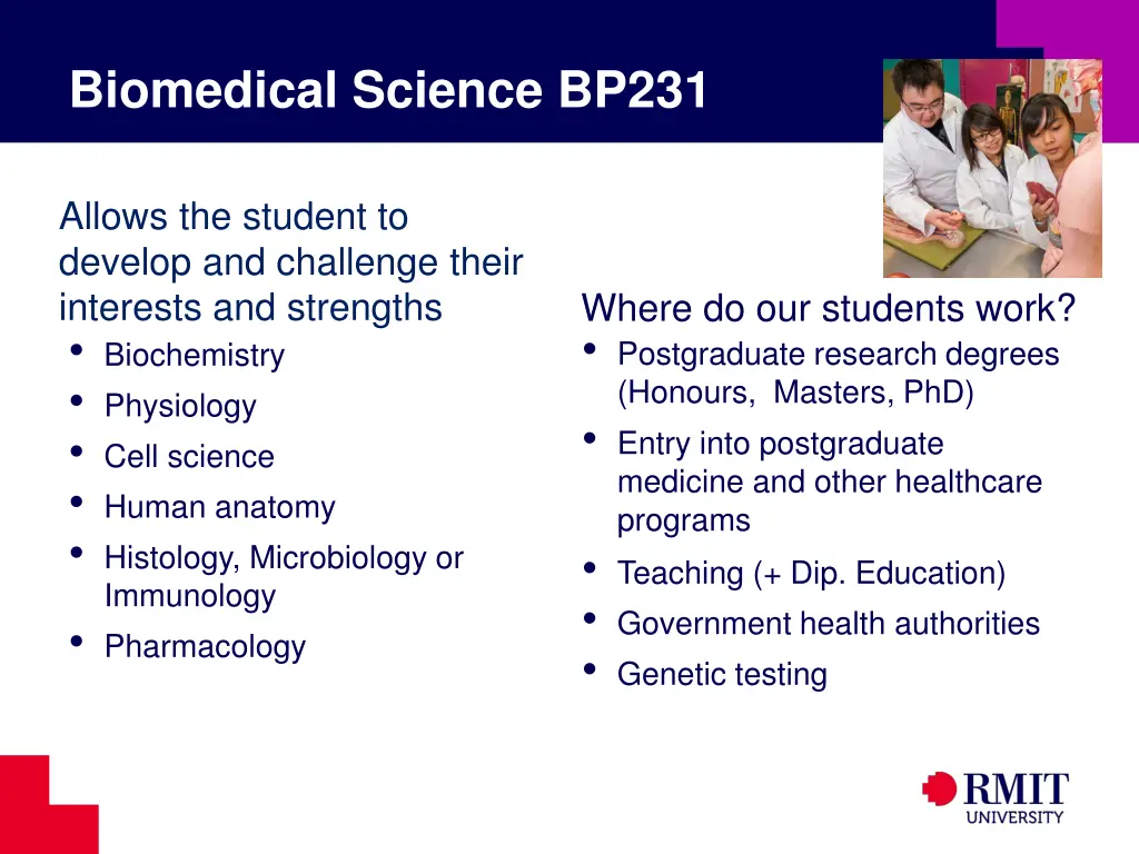 biomedical science bp231