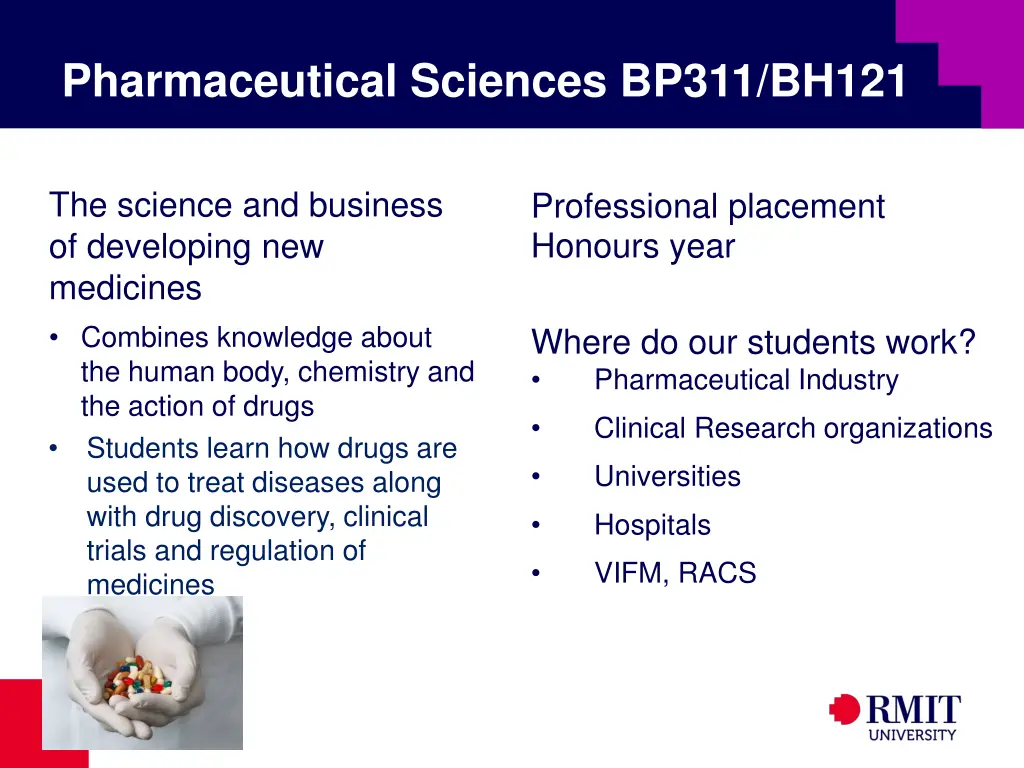 pharmaceutical sciences bp311 bh121