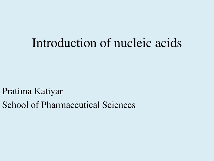 introduction of nucleic acids