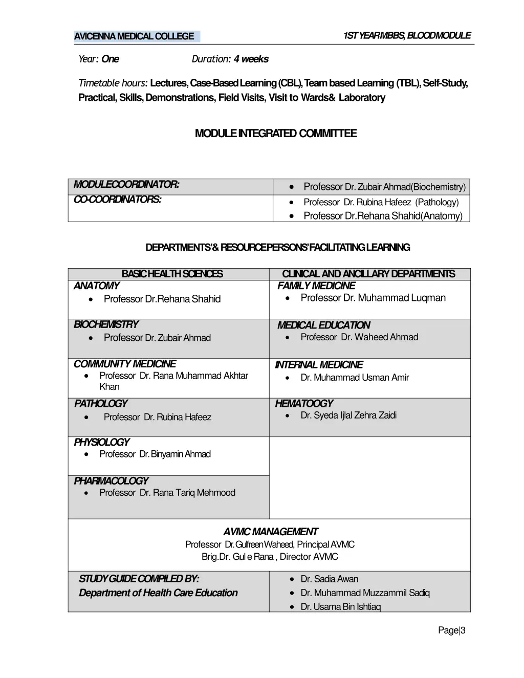 1st year mbbs bloodmodule 1