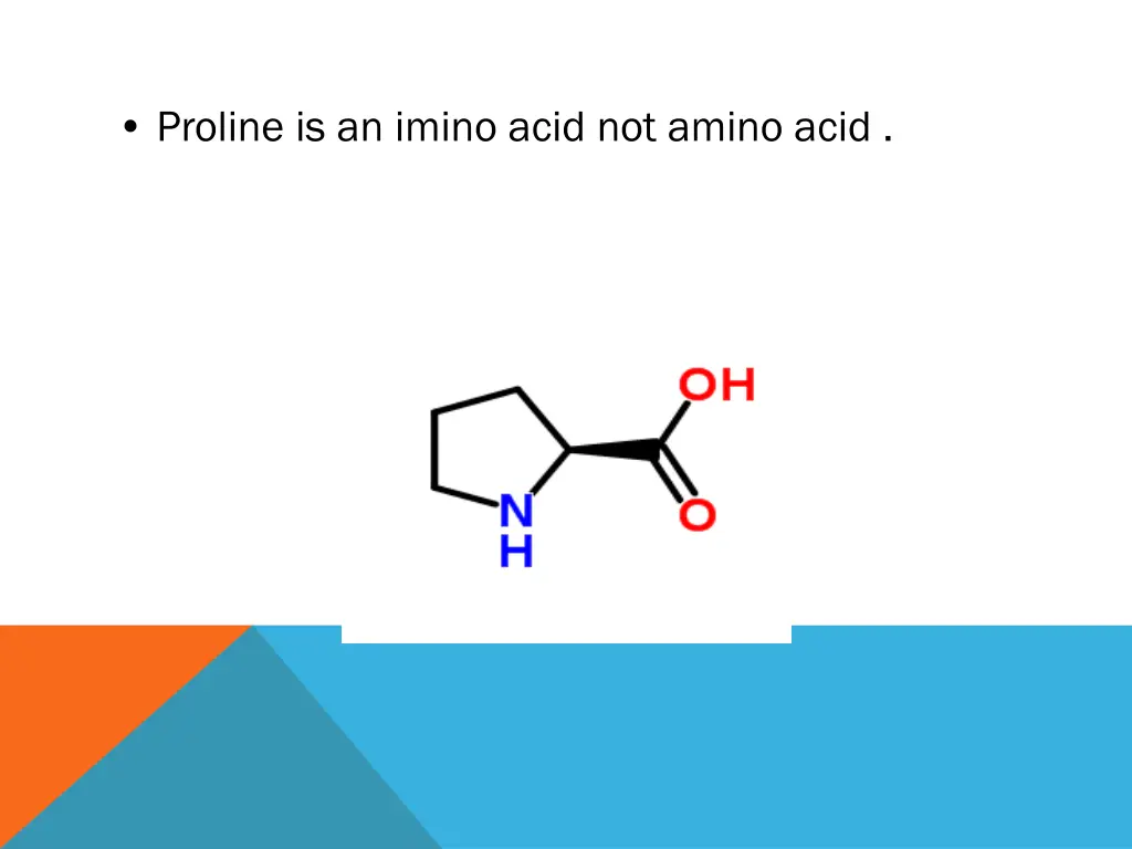 proline is an imino acid not amino acid