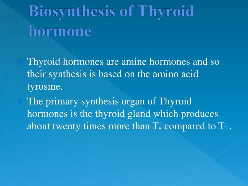 biosynthesis of thyroid hormone