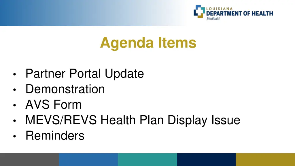 agenda items