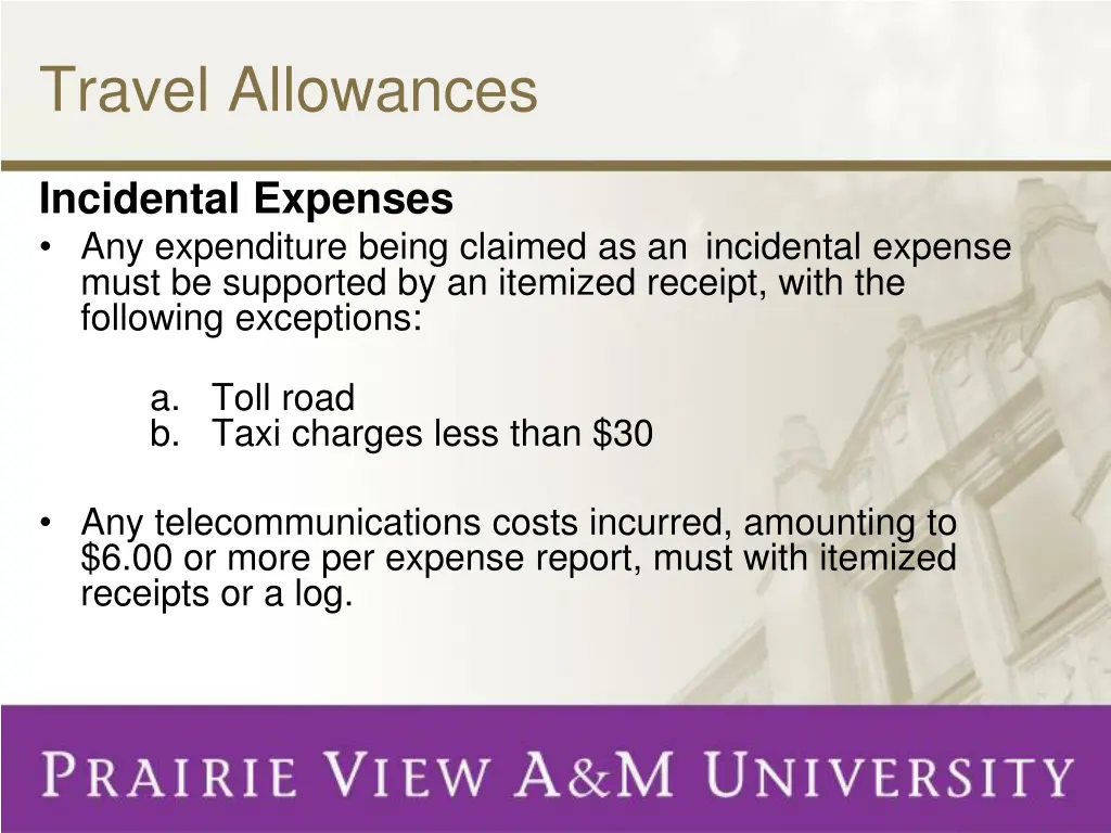 travel allowances 2