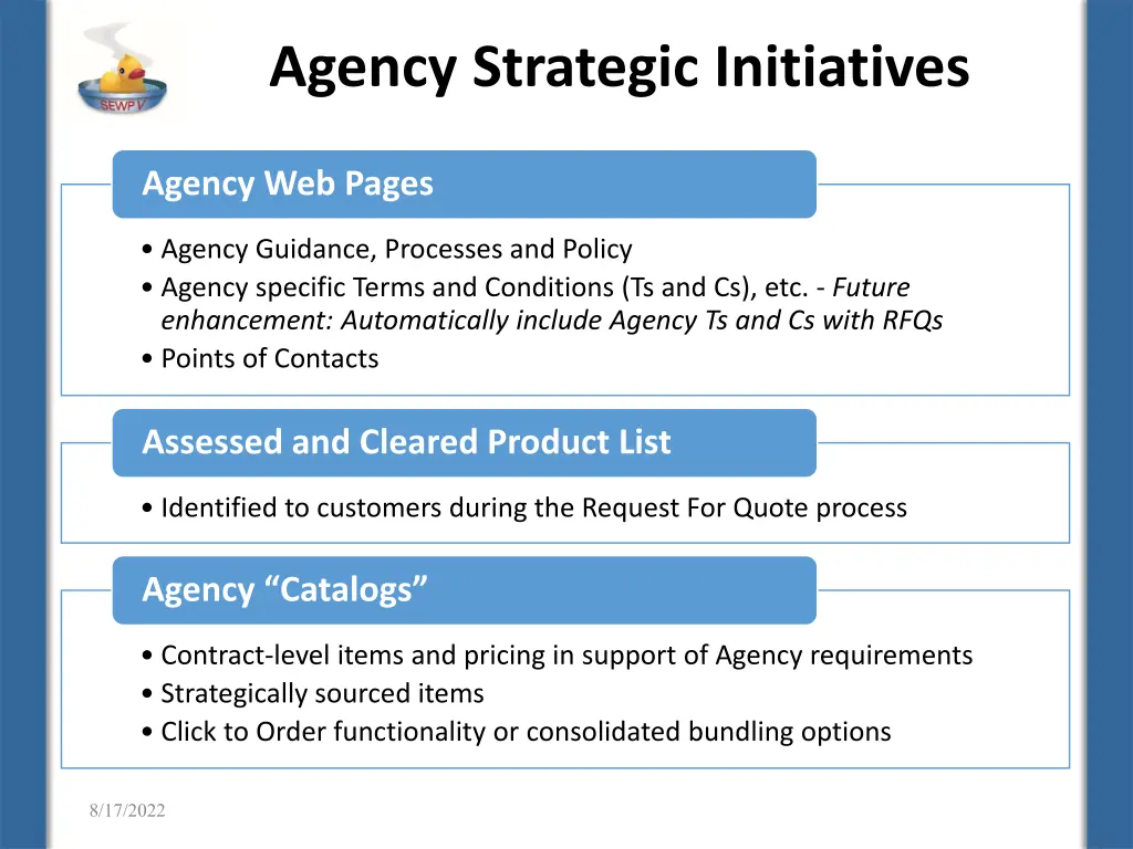 agency strategic initiatives