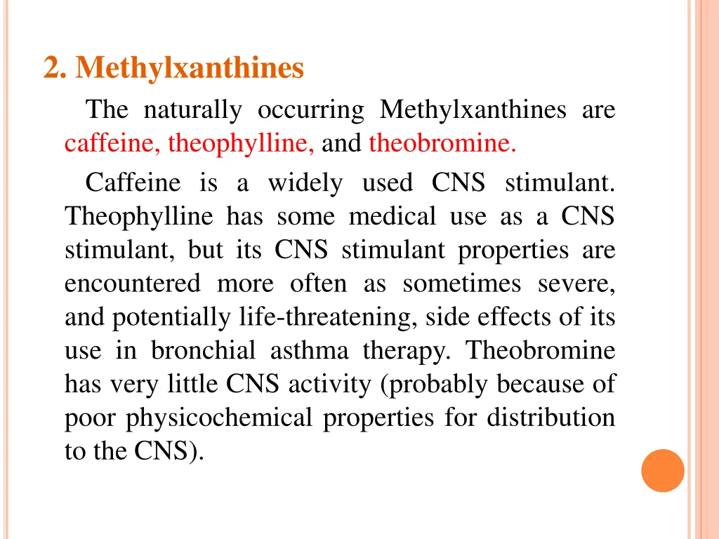 2 methylxanthines the naturally occurring