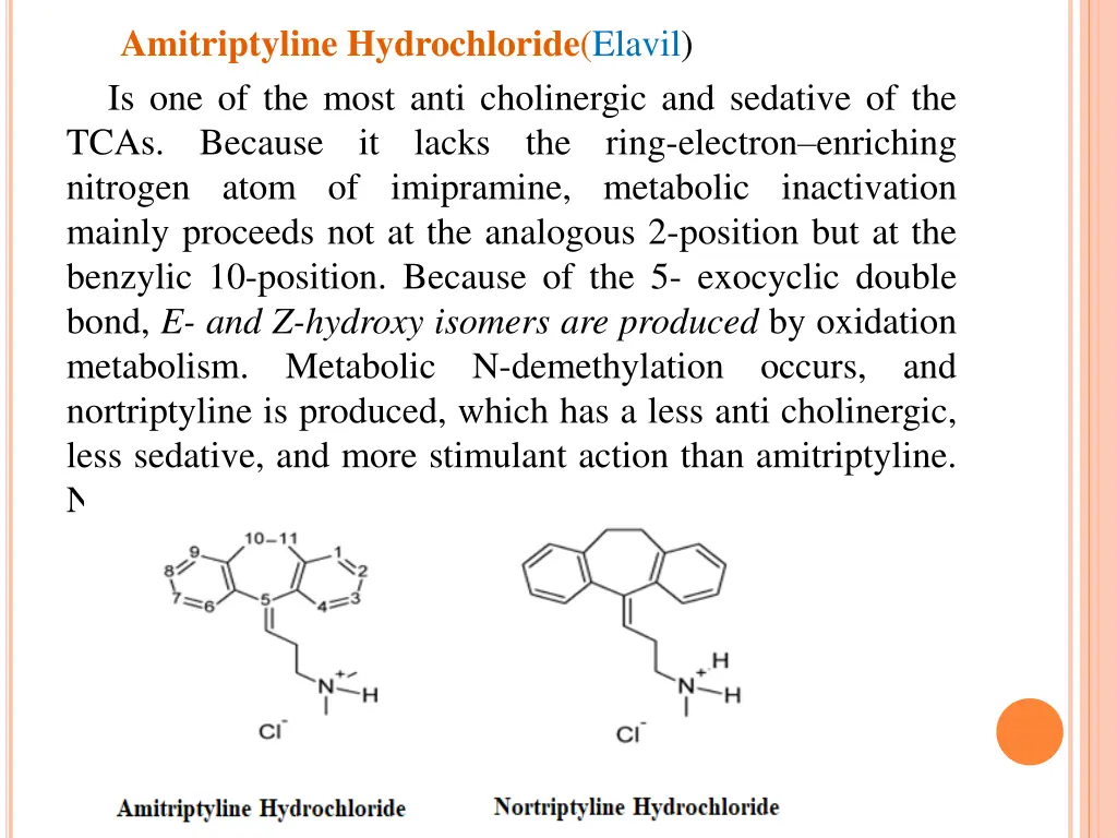 amitriptyline hydrochloride elavil