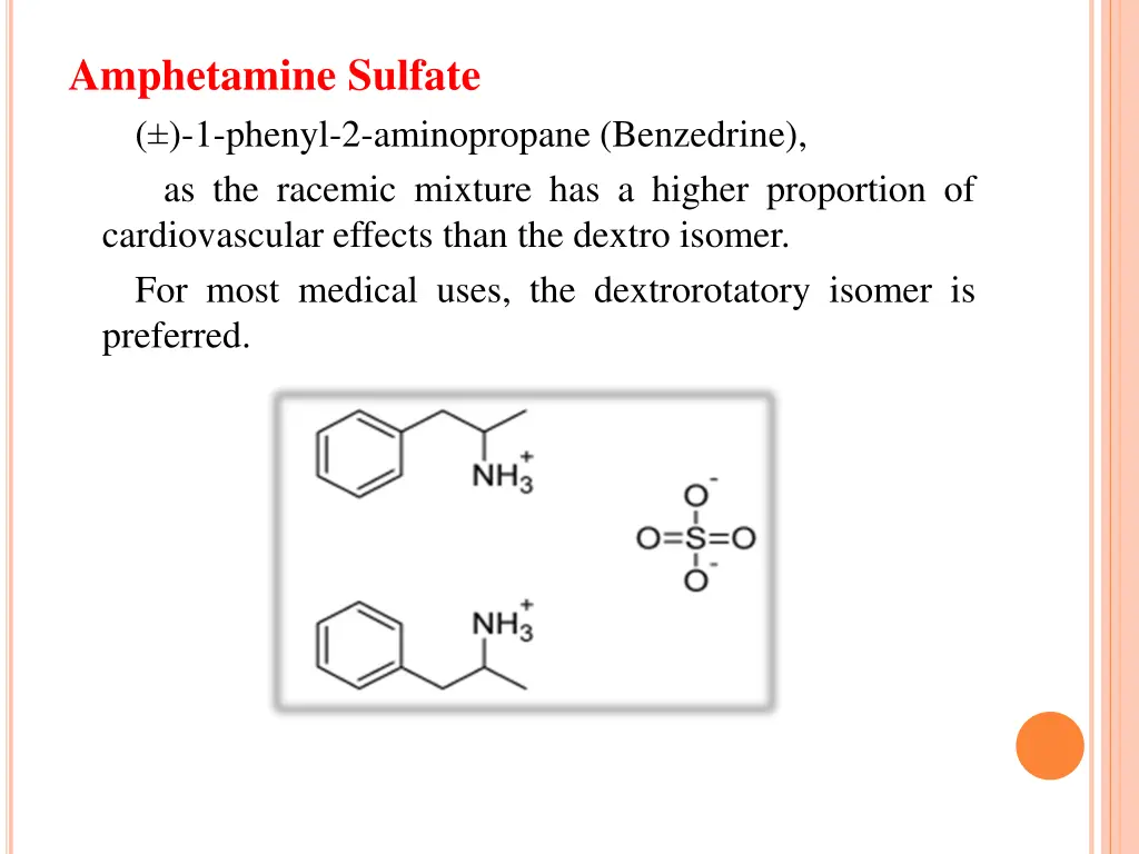 amphetamine sulfate 1 phenyl 2 aminopropane