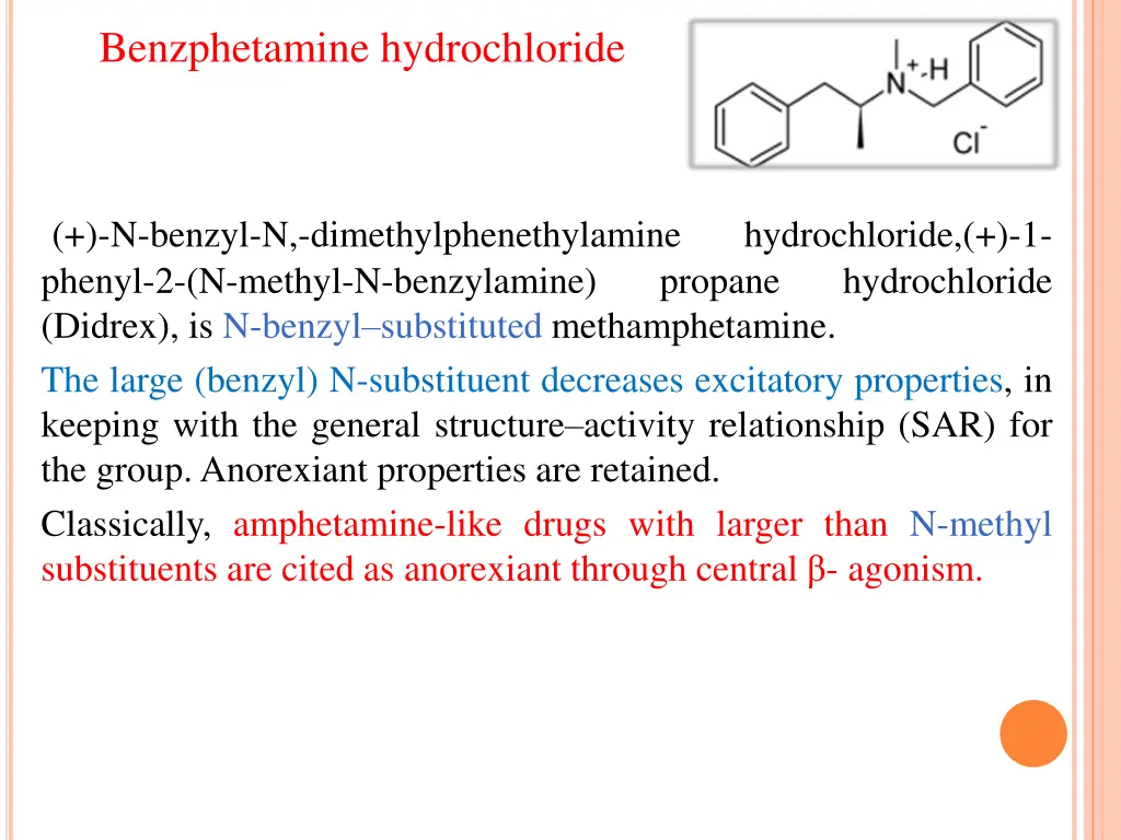 benzphetamine hydrochloride