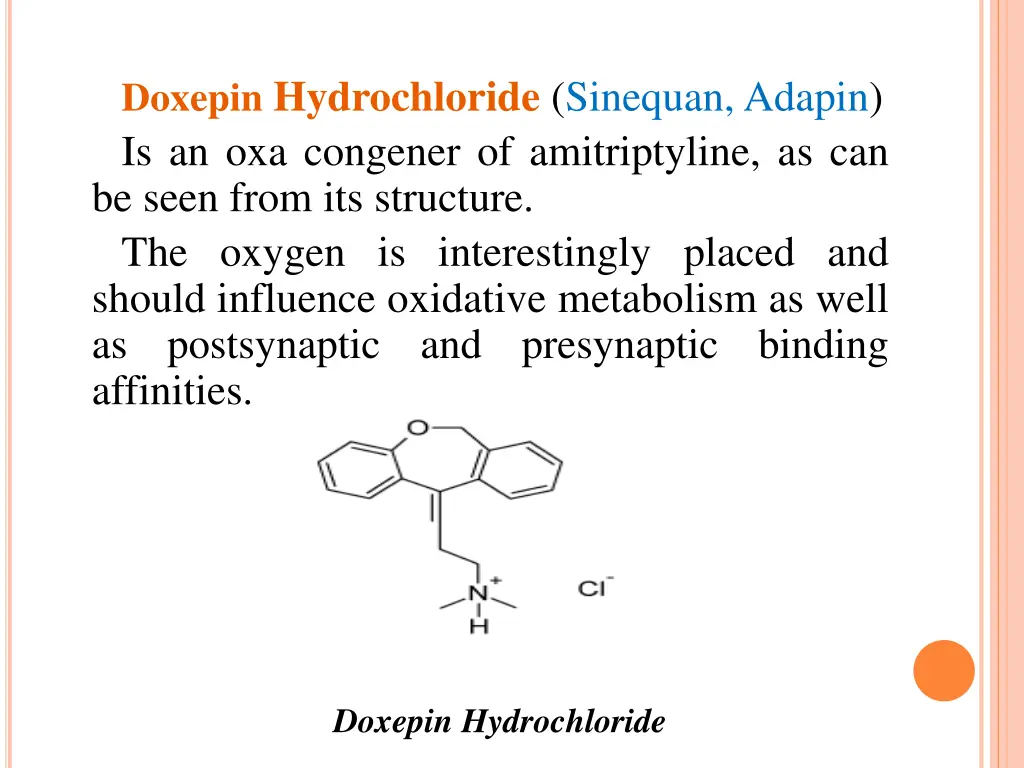 doxepin hydrochloride sinequan adapin