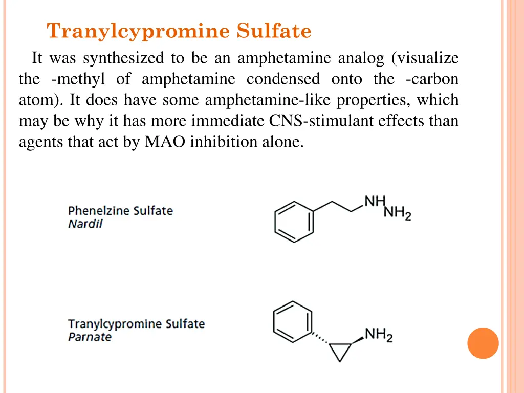 tranylcypromine sulfate it was synthesized