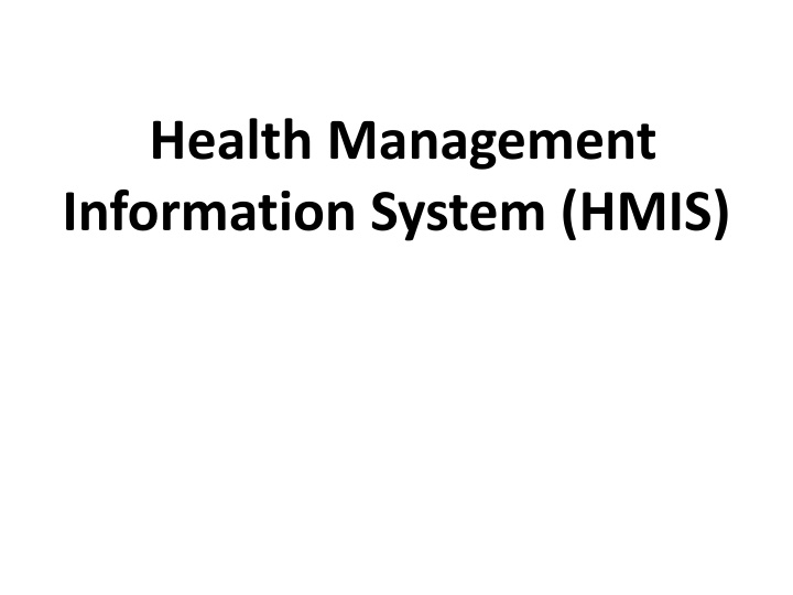 health management information system hmis