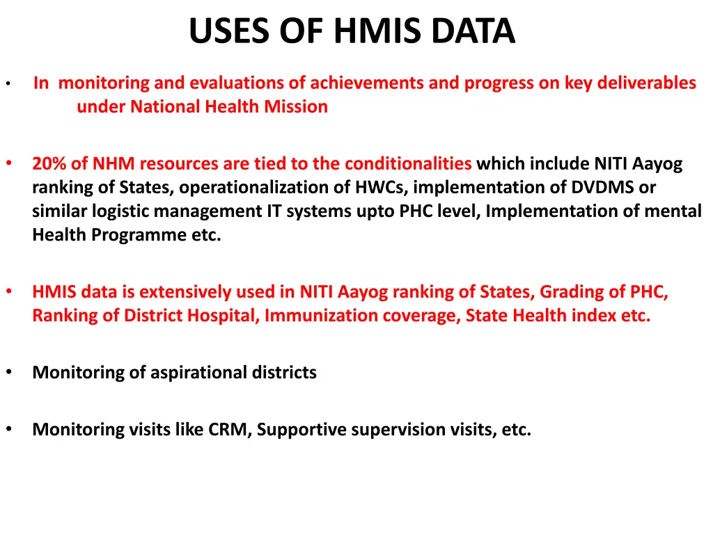 uses of hmis data