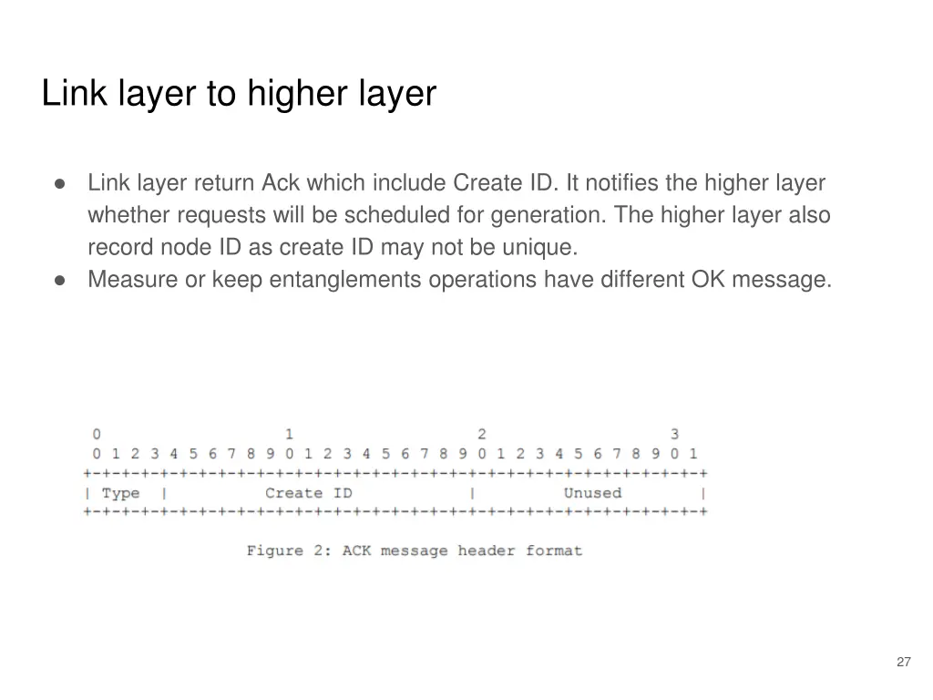 link layer to higher layer