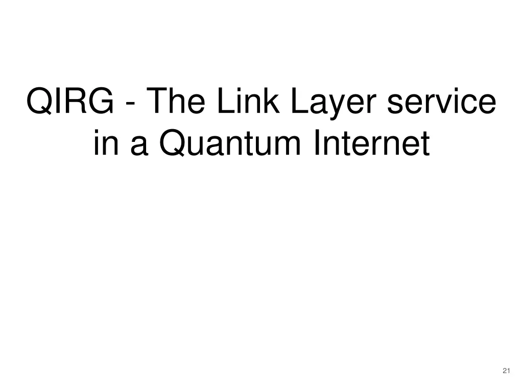 qirg the link layer service in a quantum internet