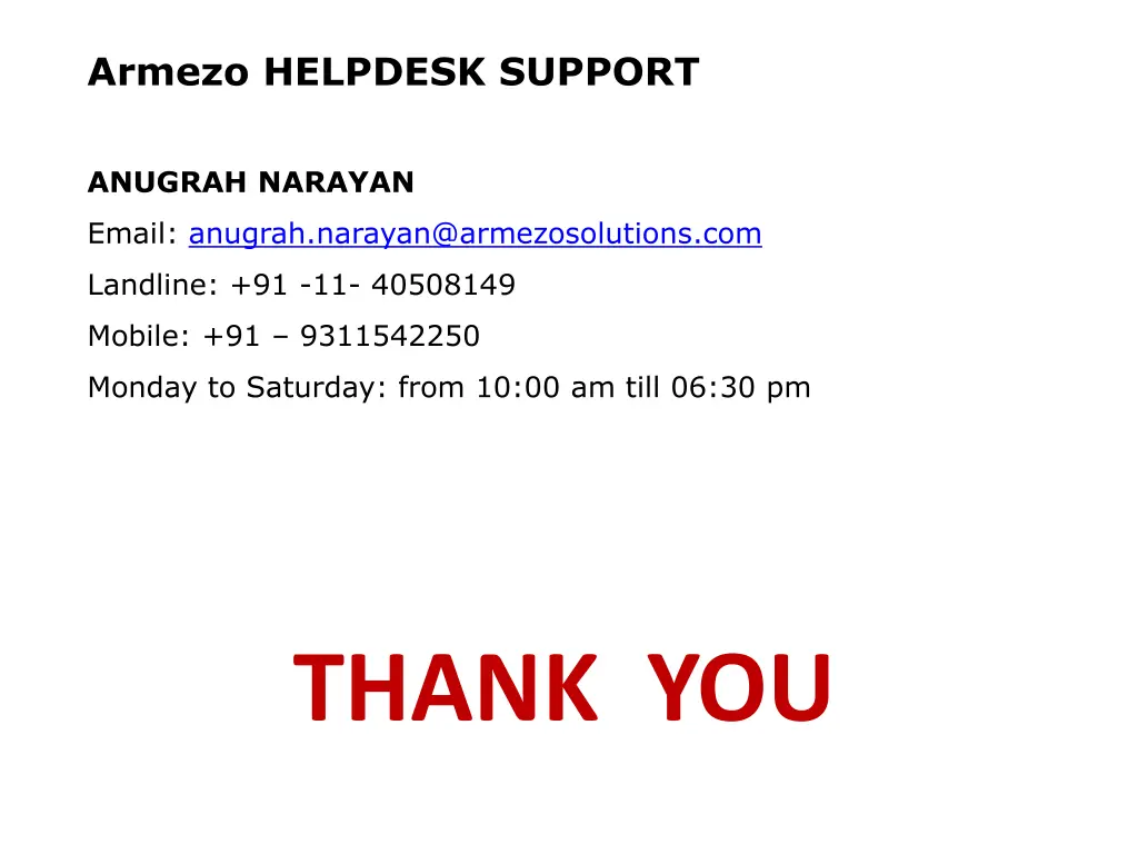 armezo helpdesk support