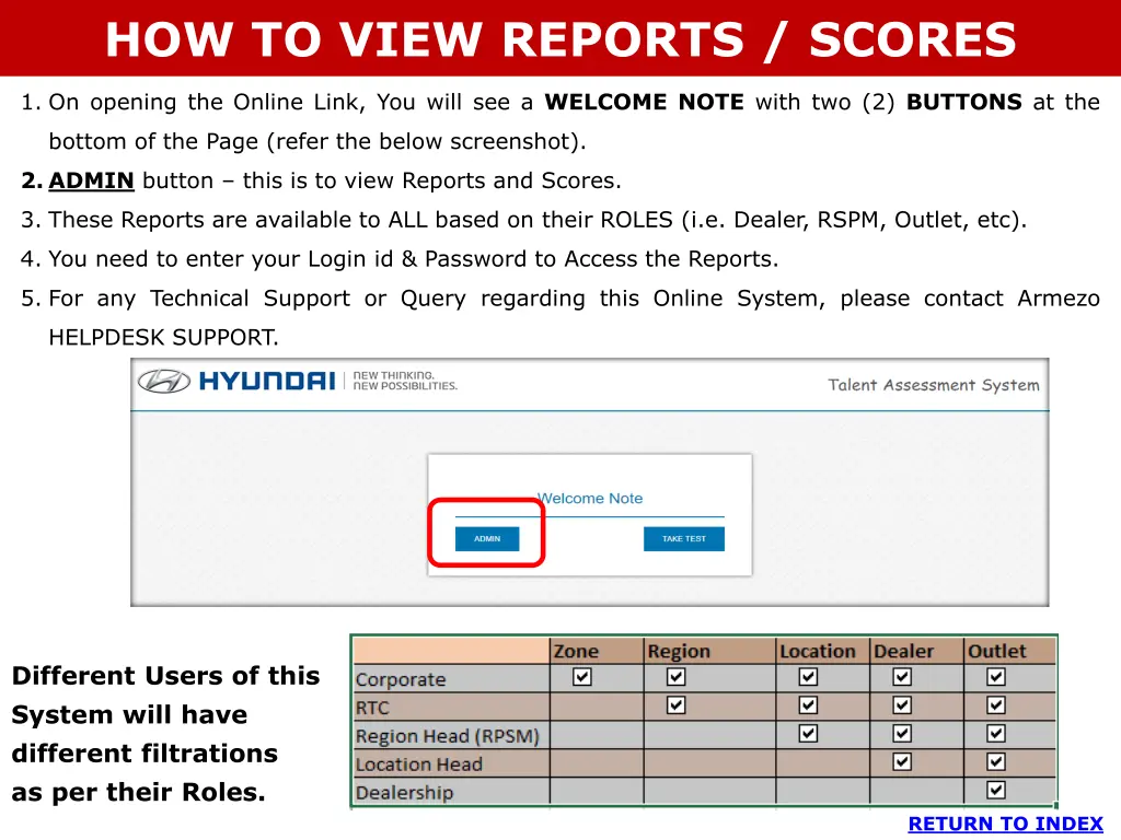 how to view reports scores