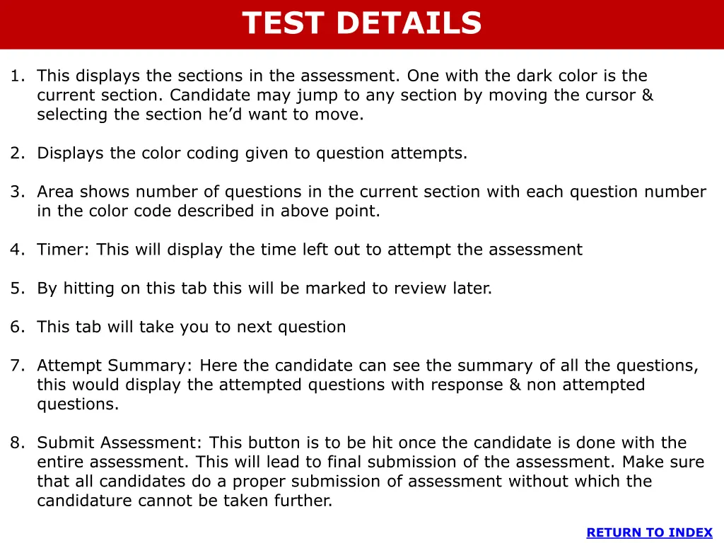 test details