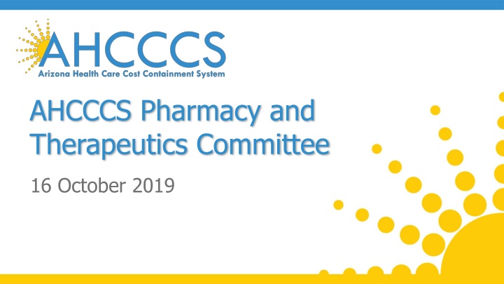 ahcccs pharmacy and therapeutics committee