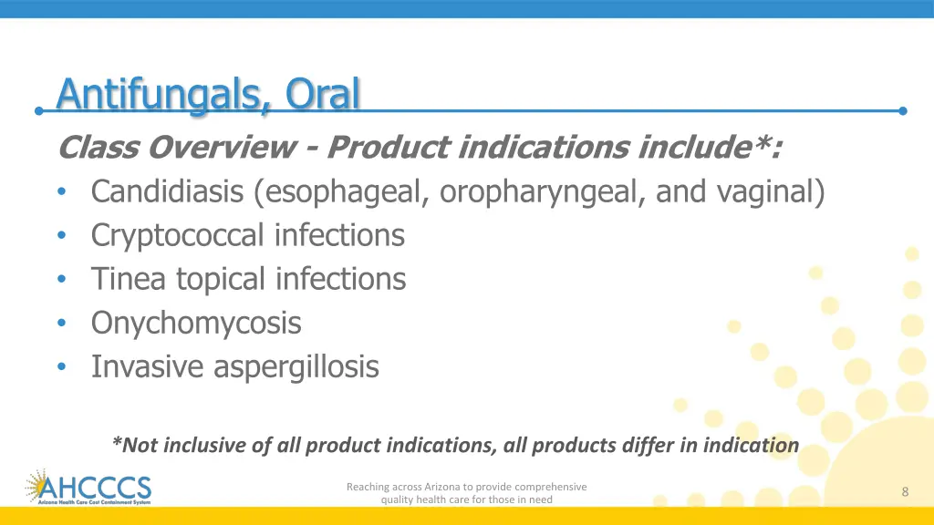 antifungals oral class overview product