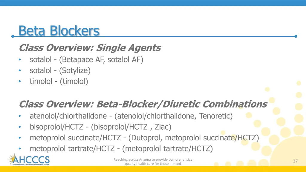 beta blockers class overview single agents 2