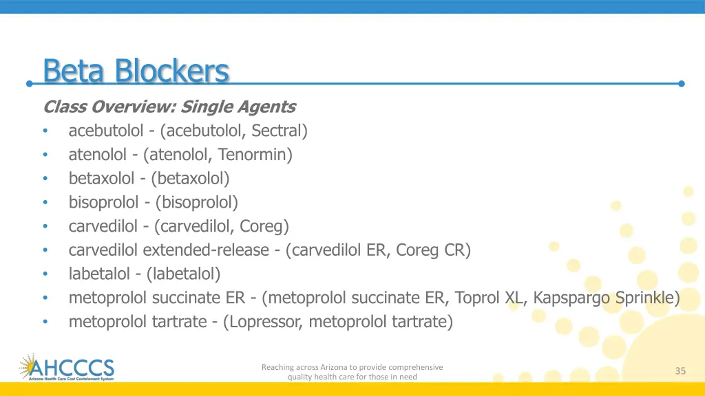 beta blockers class overview single agents