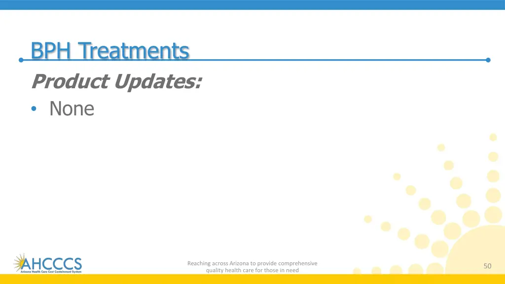 bph treatments product updates none