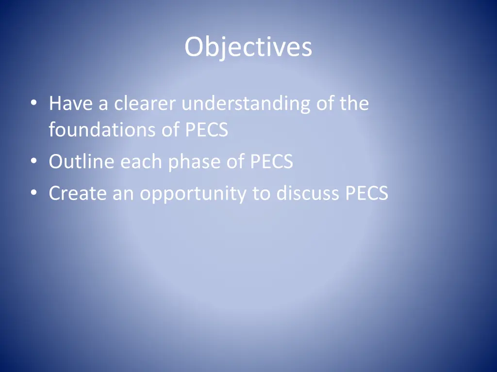 objectives