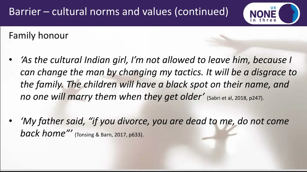 barrier cultural norms and values continued