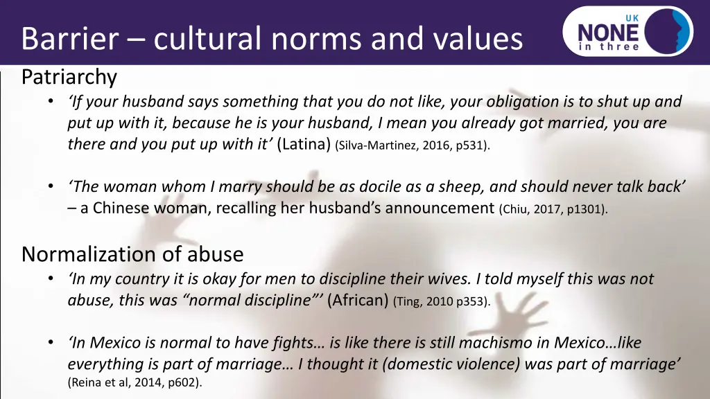 barrier cultural norms and values patriarchy