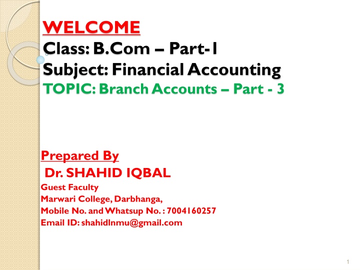 welcome class b com part 1 subject financial