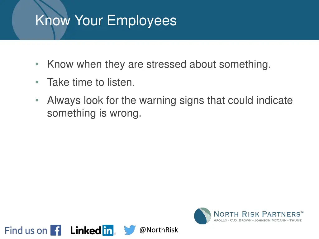 know your employees