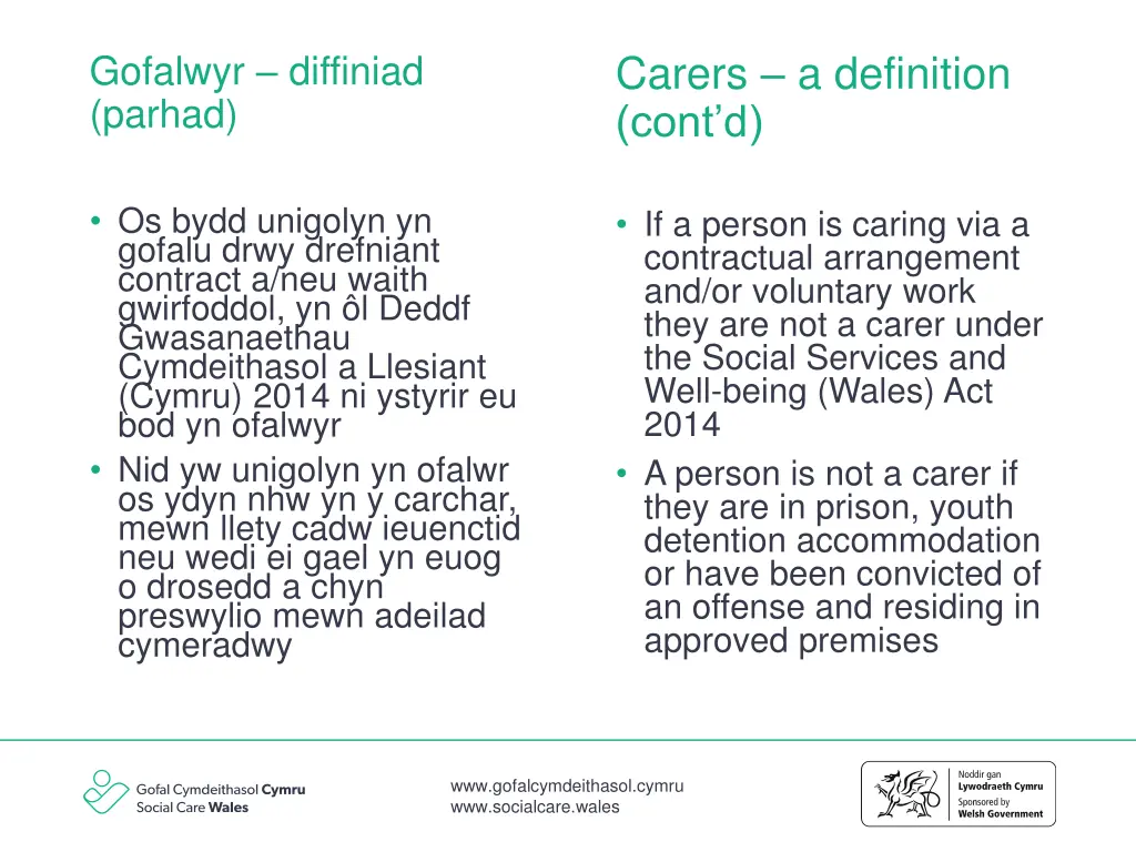 carers a definition cont d