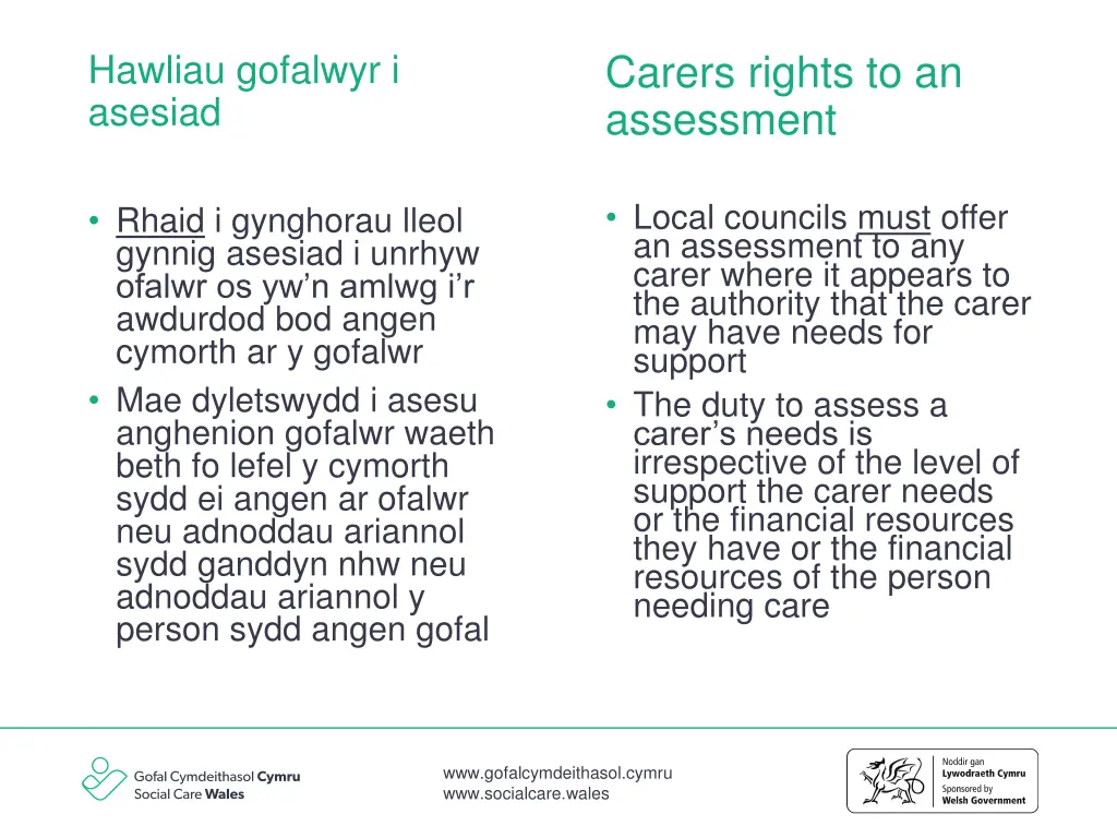 carers rights to an assessment