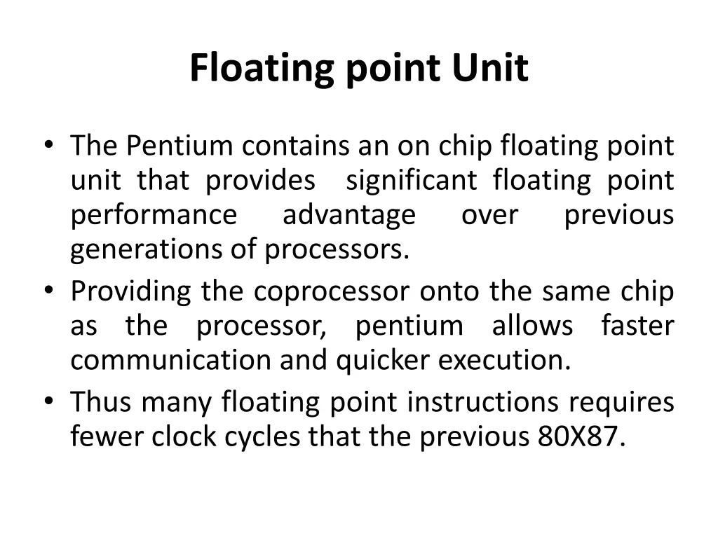 floating point unit