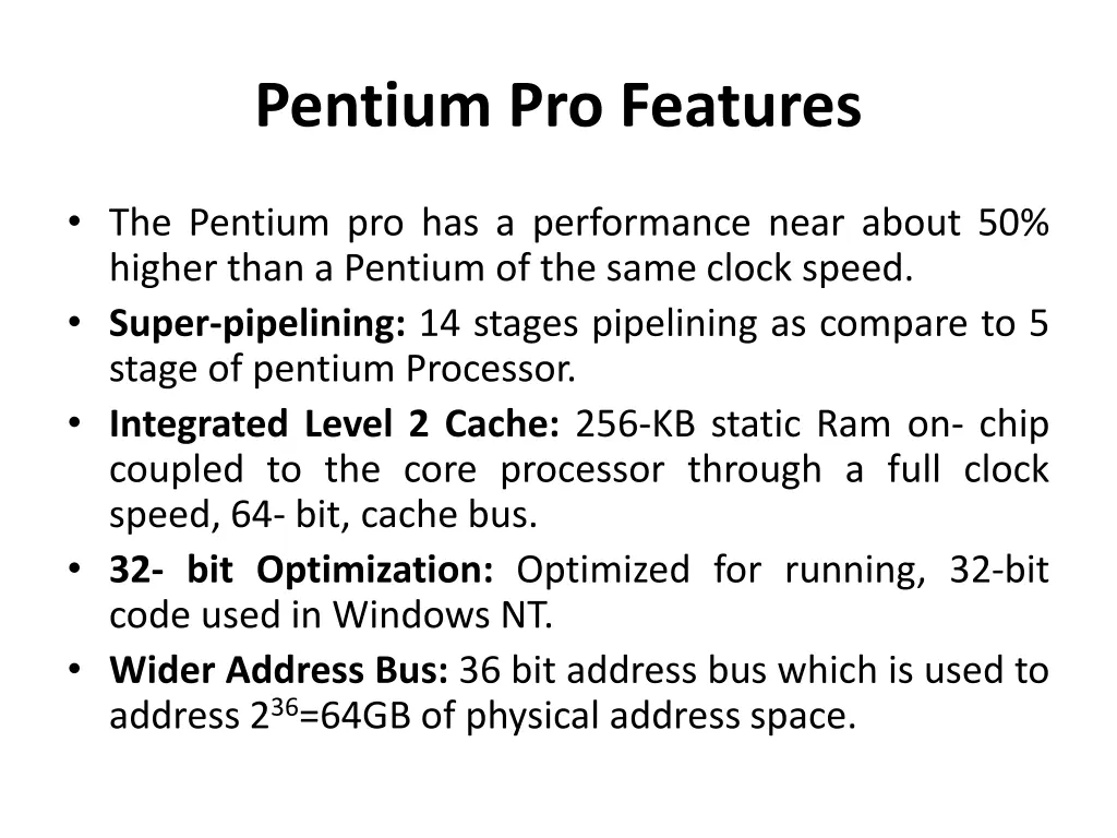 pentium pro features